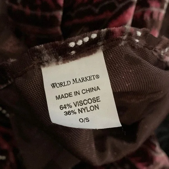 World Market Burgundy Paisley Burnout Velvet Kimono‎ Wrap One Size Open Front - Picture 5 of 9
